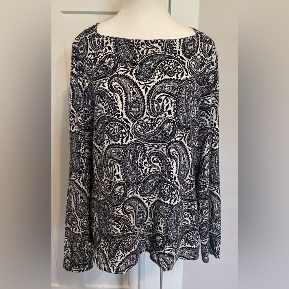 💜 Talbots Mandala Paisley Blouse